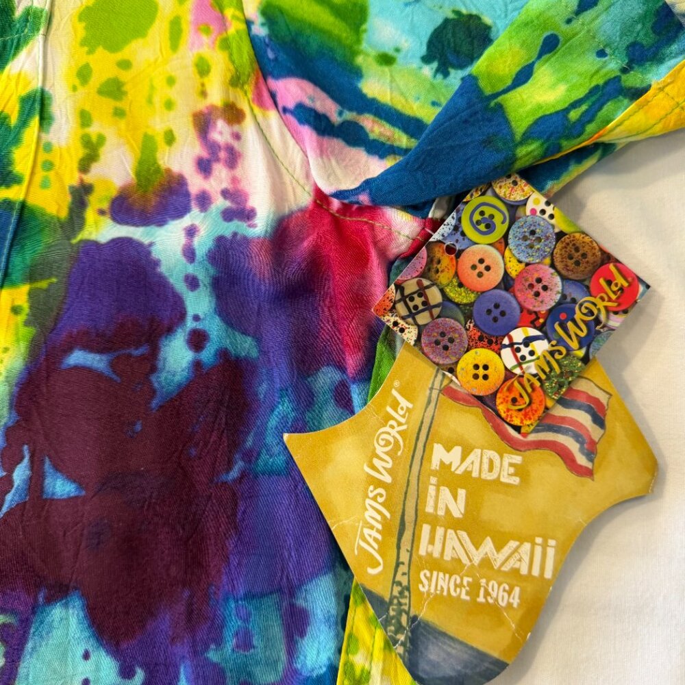 JAMS WORLD HAWAIIAN ALOHA Short Sleeve Shirt - XXL Garden Delight NWT - Picture 5 of 9